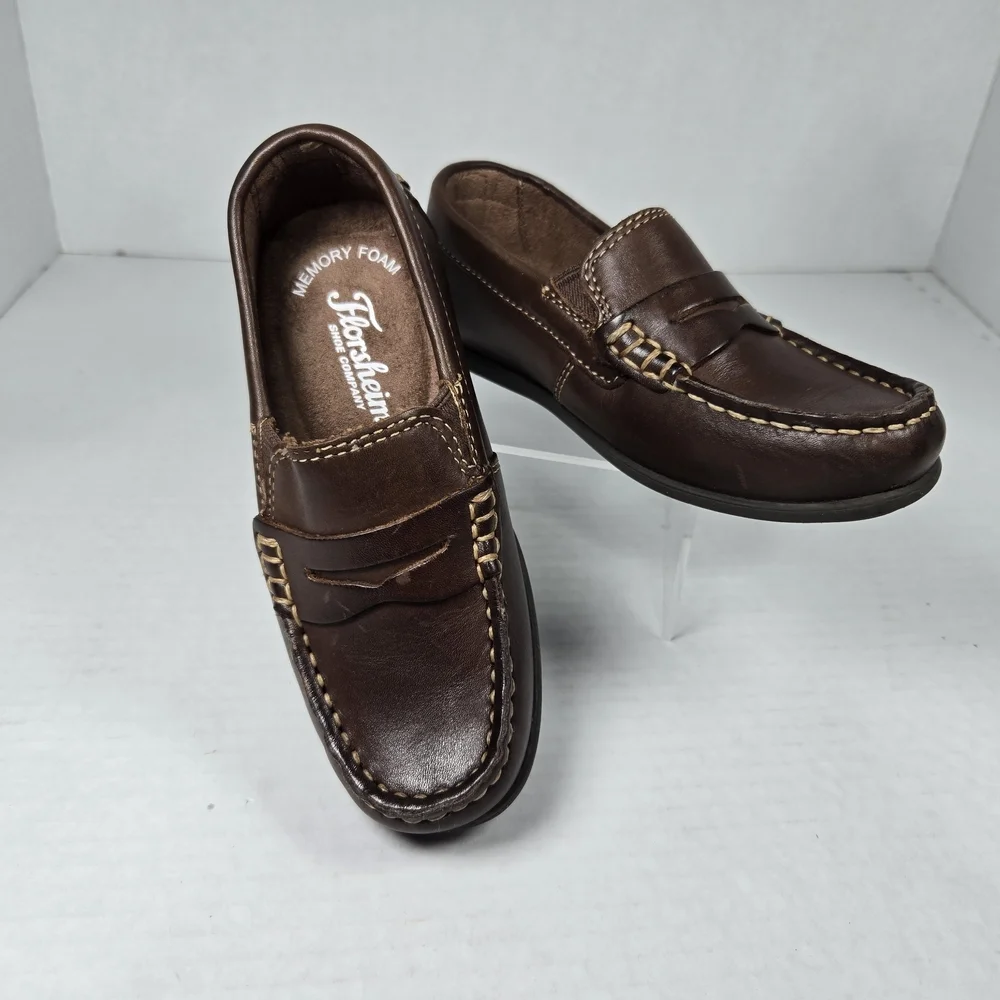 Florsheim Brown Jasper Driver Jr Dress Loafer Moccasin Size 10.5 M Toddler